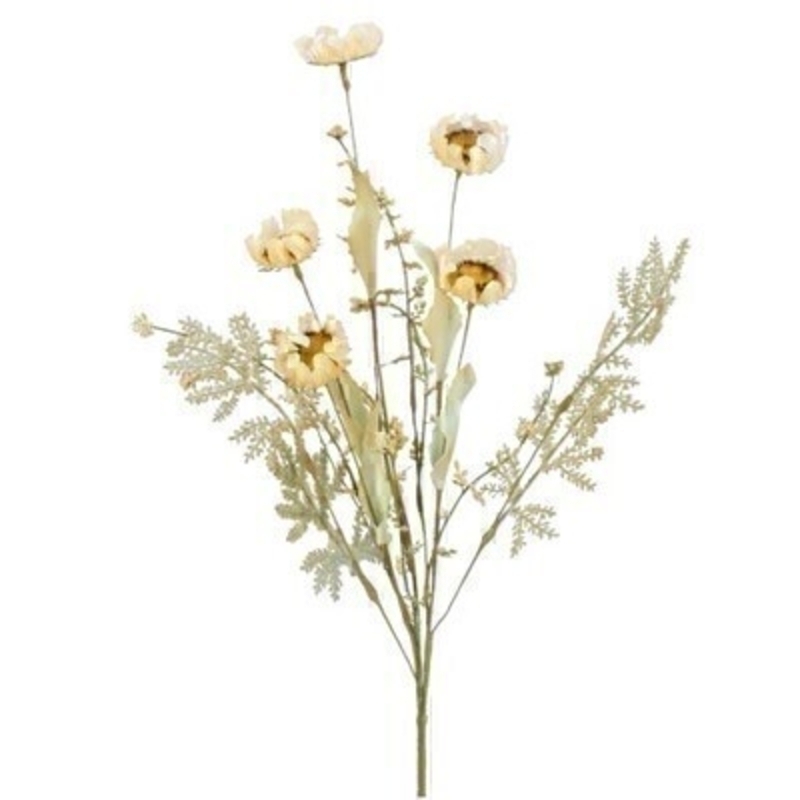 A realistic faux cream fern and wildflower artifical flowers. The artifical pick can be arranged into a pot or vase. made by the Londer designer Gisela Graham who designs really beautiful gifts for your home and garden. Would make an ideal gift. Would look good in any home and would suit any decor.